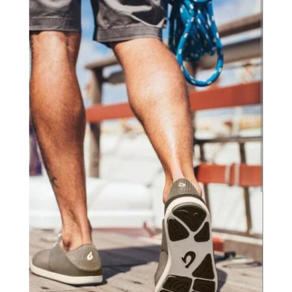 Olukai Nohea Mesh Mens Size 11 Brown Slip On Embroidered Logo Comfort Sneakers - Picture 3 of 14